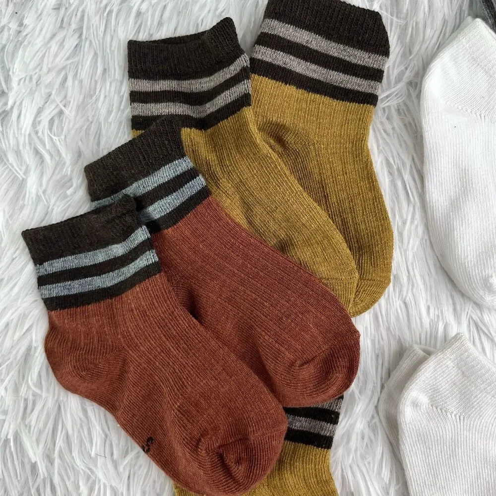 0-12M Baby Boy Sock Lot 10 Pairs Ankle